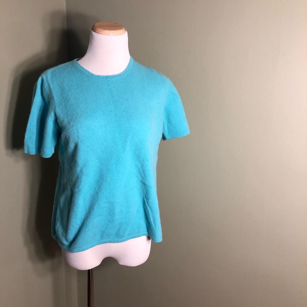 XL Sutton Studio 100% Cashmere blue sweater - Picture 4 of 4